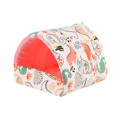 DIY Cute Mini Cage Rabbit Squirrel Winter Warm Mat Guinea Pig Nest Hamster House Small Animal Sleeping Bed Pet Hanging Cage