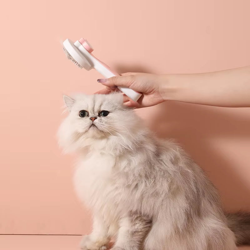 Self Cleaning Slicker Brush for Dog and Cat Removes Undercoat Tangled Hair Massages Particle Pet Comb Improves Circulation