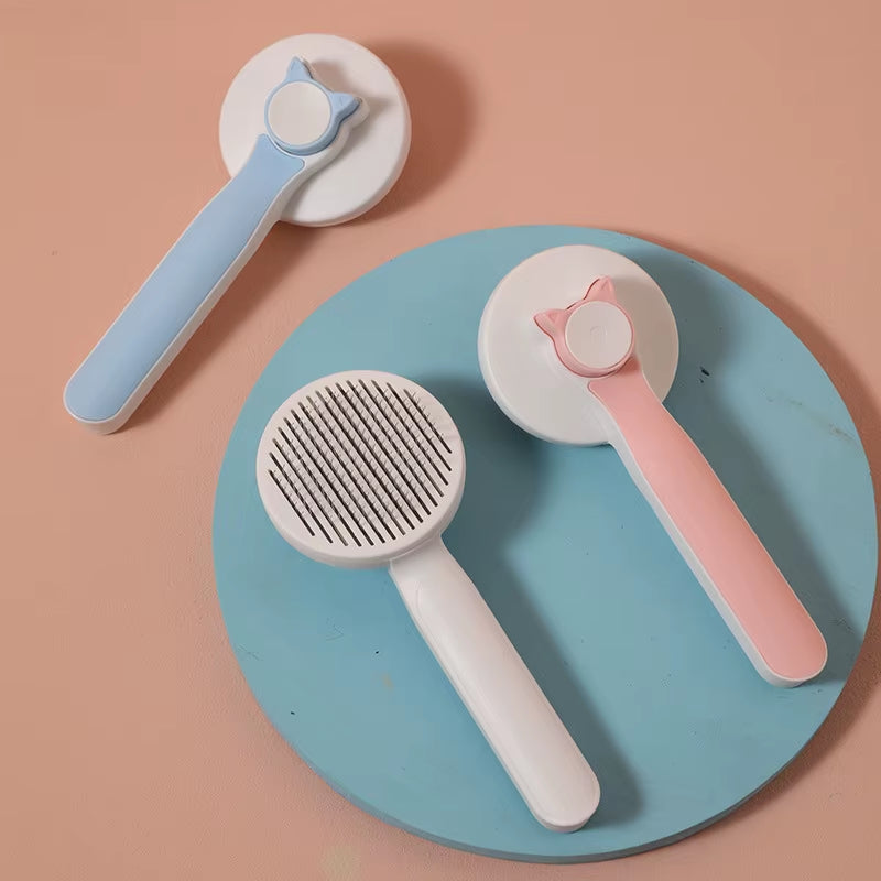 Self Cleaning Slicker Brush for Dog and Cat Removes Undercoat Tangled Hair Massages Particle Pet Comb Improves Circulation