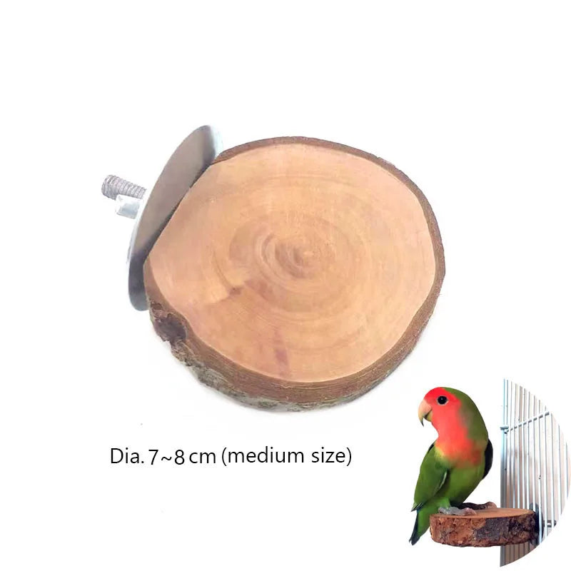 Natural Wood Pet Parrot Raw Wood Fork Tree Branch Stand Rack Squirrel Bird Hamster Branch Perches Chew Bite Toys Stick