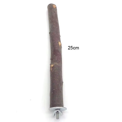 Natural Wood Pet Parrot Raw Wood Fork Tree Branch Stand Rack Squirrel Bird Hamster Branch Perches Chew Bite Toys Stick