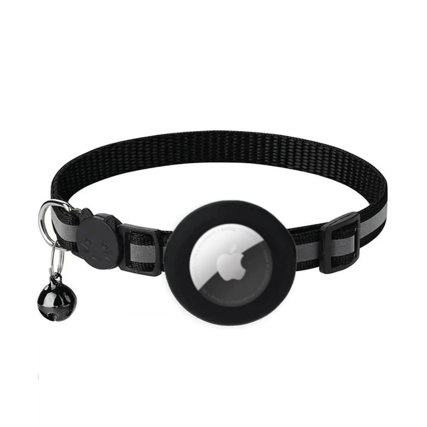For Cat Airtag Holder Collar Breakaway Reflective Strips Adjustable Kitten Collar Waterproof Cat Bell Collar Pet Air Tag Case