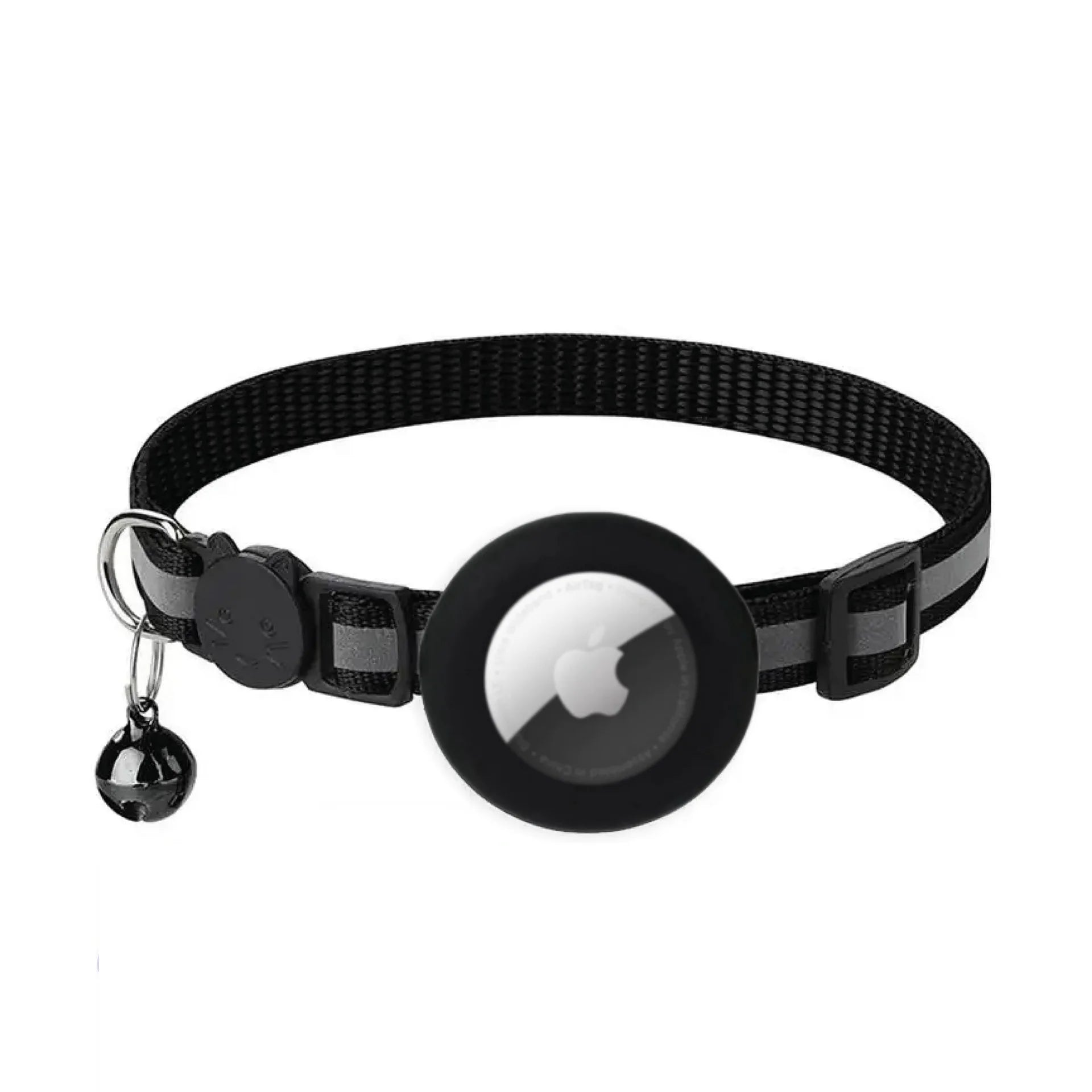 For Cat Airtag Holder Collar Breakaway Reflective Strips Adjustable Kitten Collar Waterproof Cat Bell Collar Pet Air Tag Case