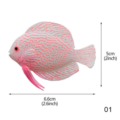 Glow in the Dark Artificial Aquarium Goldfish Ornament Fish Tank Jellyfish for Garden Ornament Fish Tank Decoration