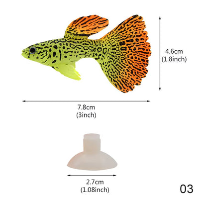 Glow in the Dark Artificial Aquarium Goldfish Ornament Fish Tank Jellyfish for Garden Ornament Fish Tank Decoration