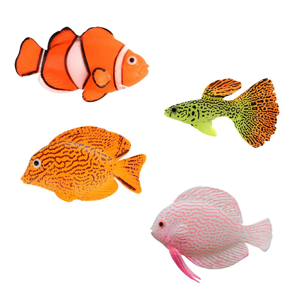 Glow in the Dark Artificial Aquarium Goldfish Ornament Fish Tank Jellyfish for Garden Ornament Fish Tank Decoration