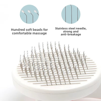 Self Cleaning Slicker Brush for Dog and Cat Removes Undercoat Tangled Hair Massages Particle Pet Comb Improves Circulation